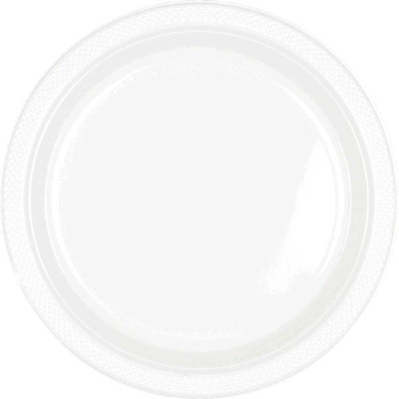 Plastic Plates 9 In. - Frosty White 20/pkg.