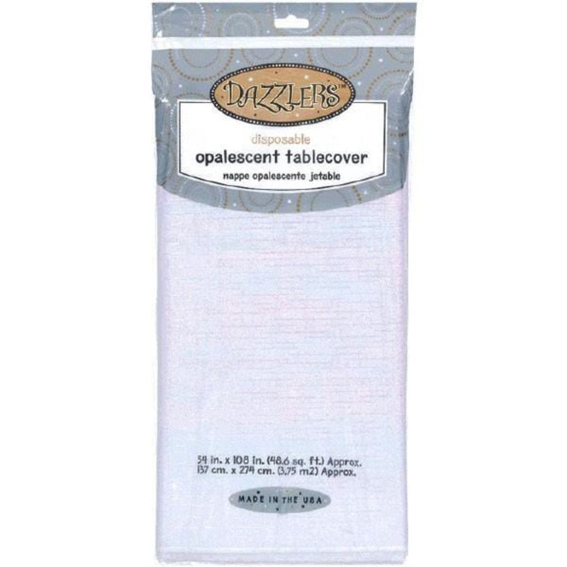 Plastic Tablecover - Dazzler White