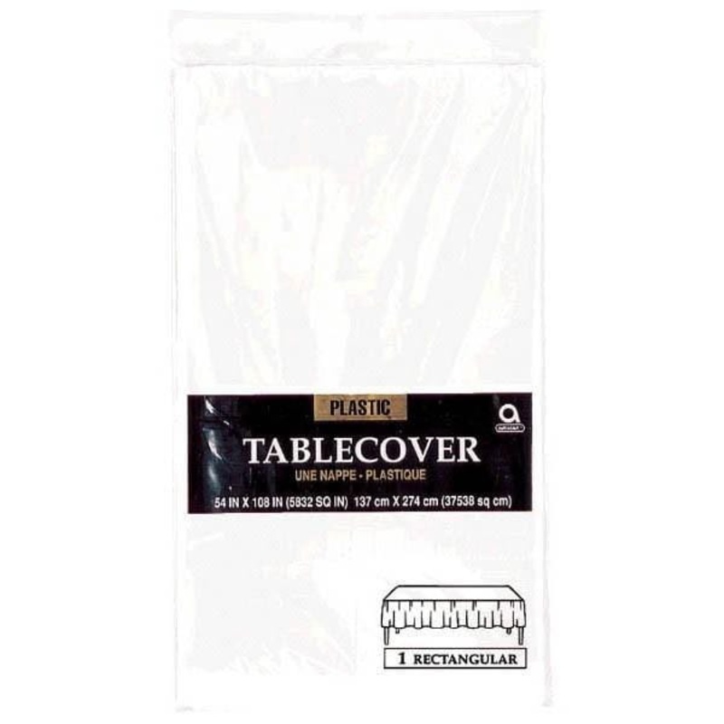 Plastic Tablecover - Frosty White 54 X 108 In.