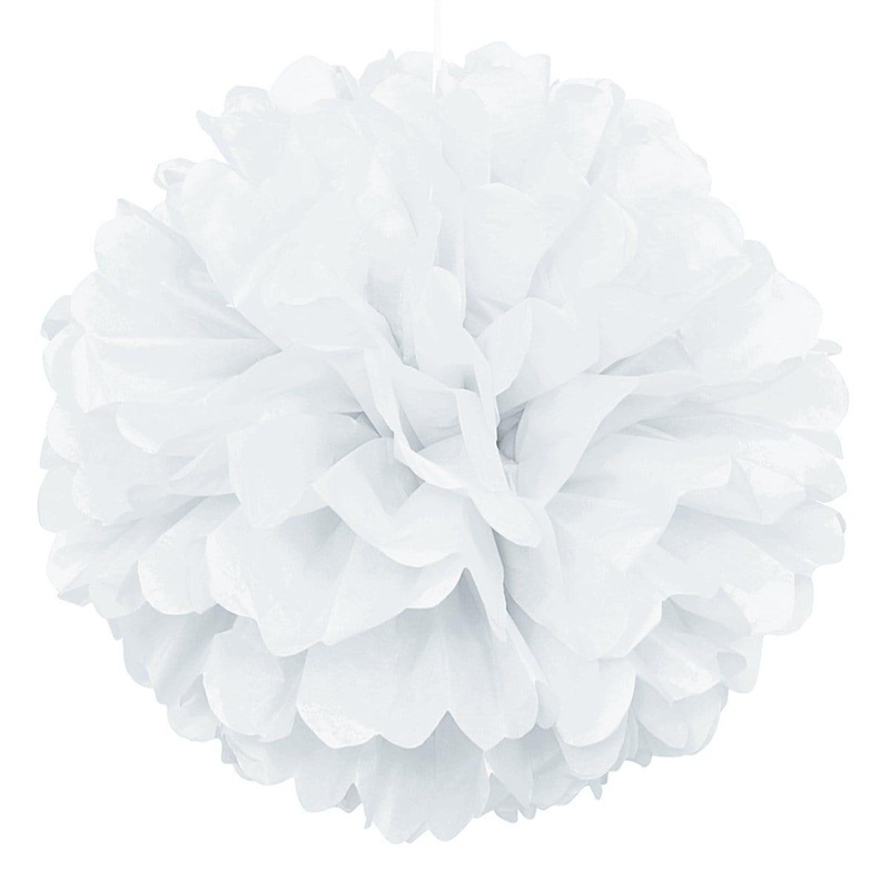 Puff Decor 16 In. - White