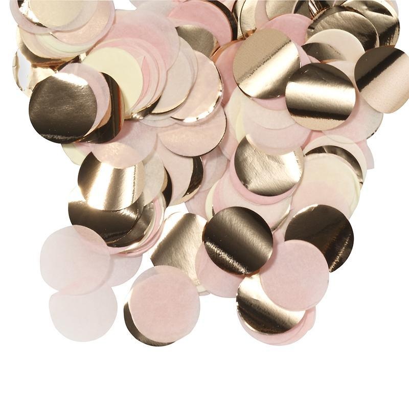 Rose Gold And White Paper Confetti, 0.8 Ounce