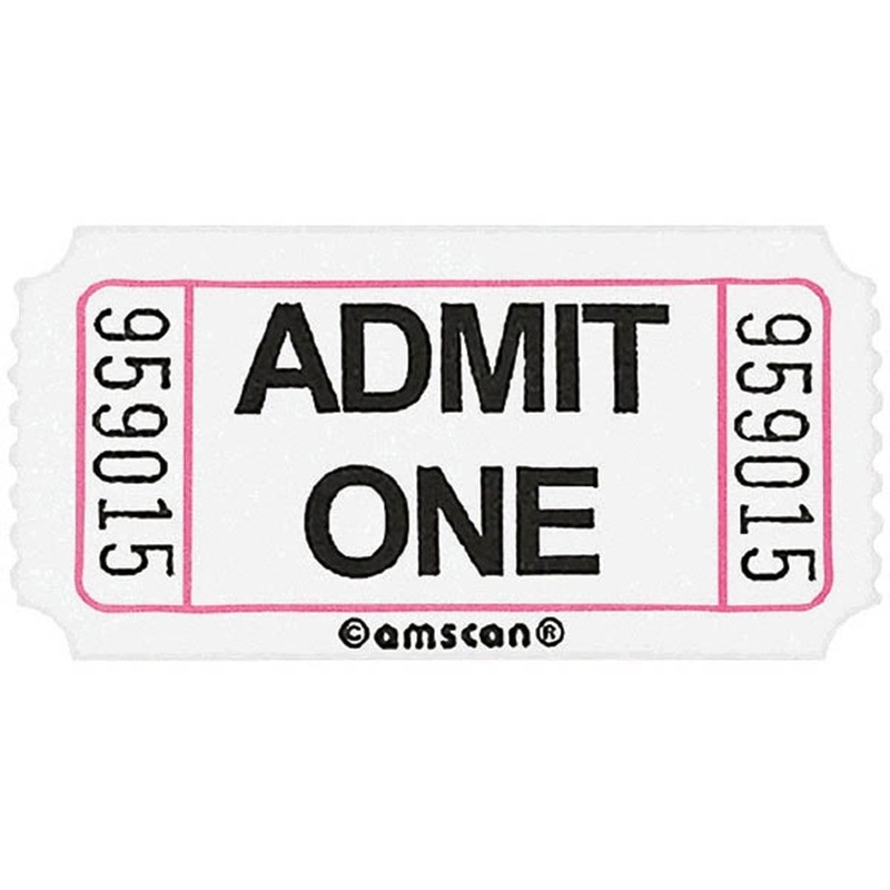 Single Ticket Roll 2000/pkg - White