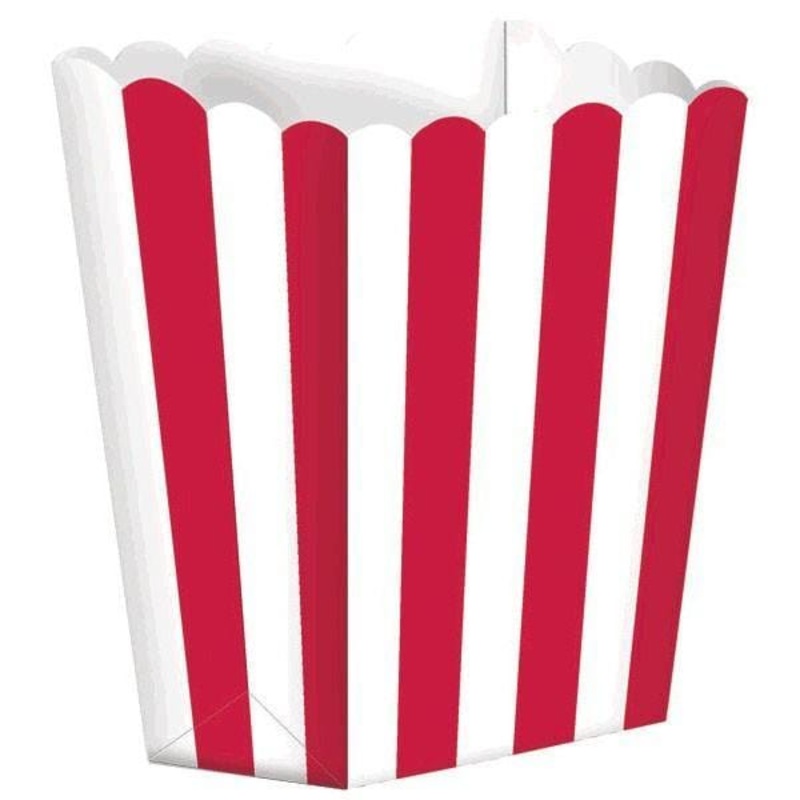Small Popcorn Shaped Favor Box - Apple Red