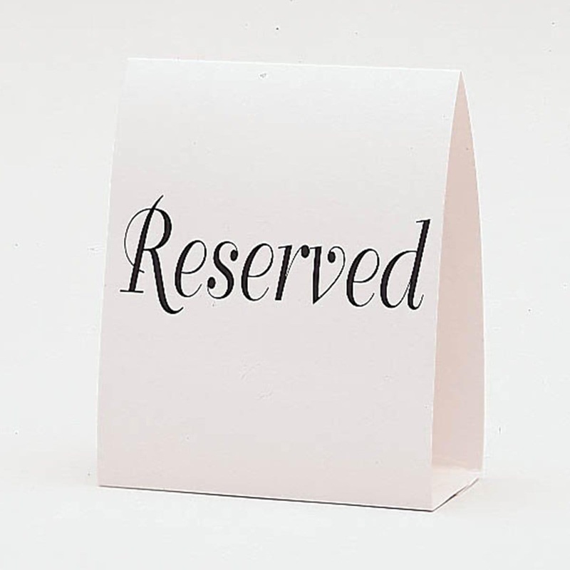 Tablecard "Reserved"