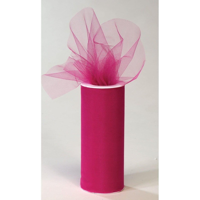 Tulle Roll - Fuschia 6 in. x 25 yds