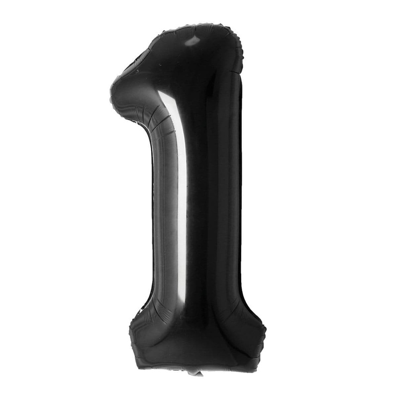 Black Number 1 Foil Balloon, 34 Inches