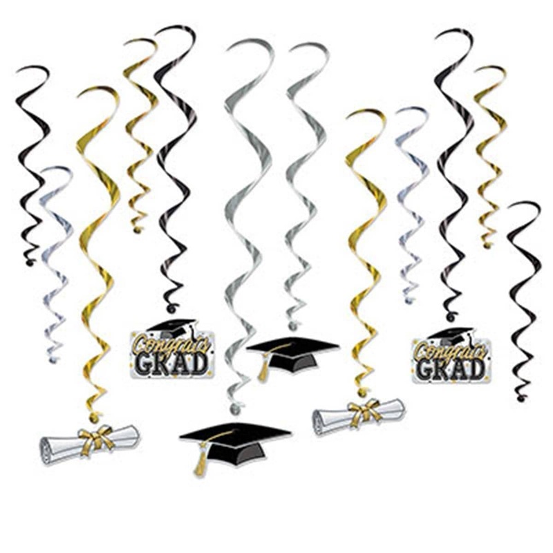 Graduation Swirls, 12 Count