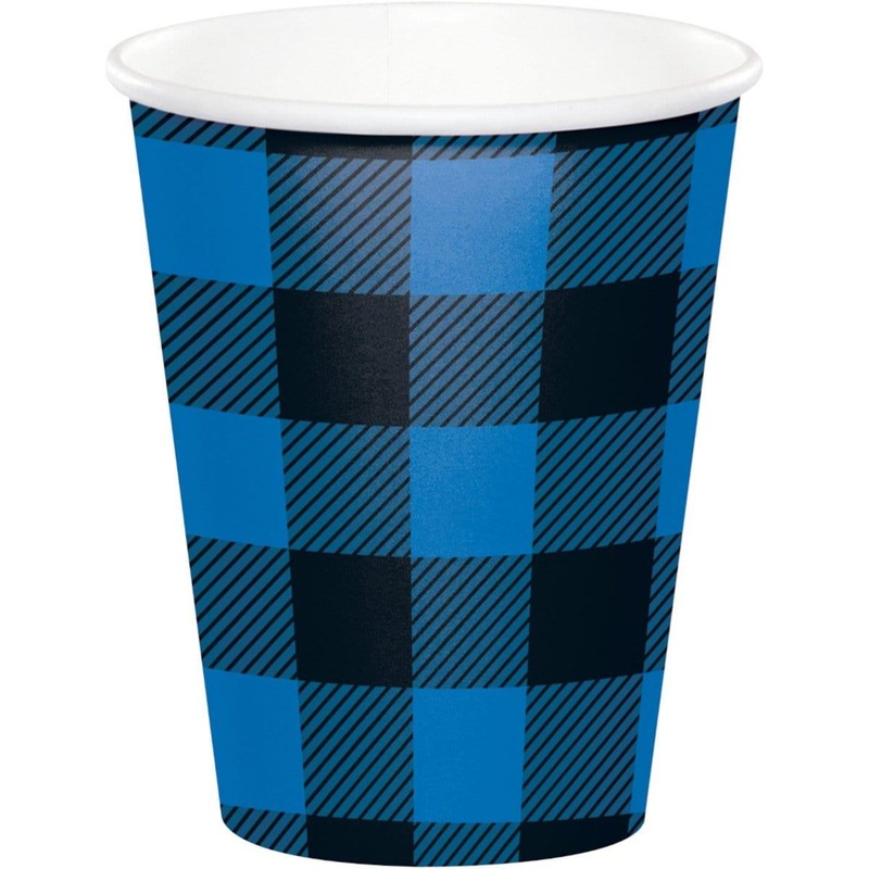 Blue Buffalo Plaid Cups, 9 Oz., 8 Count