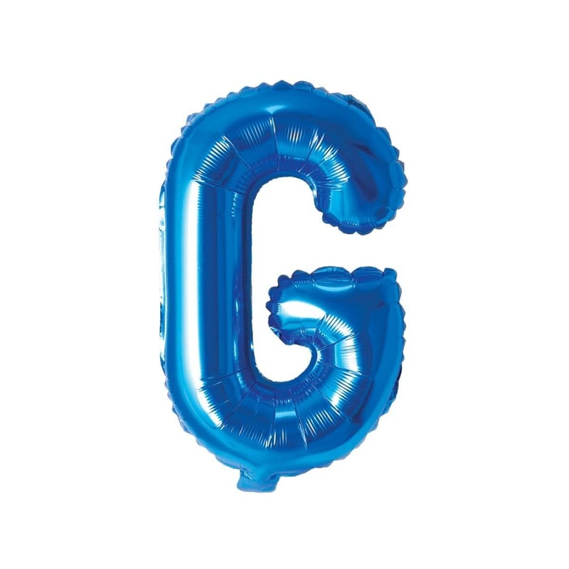 Blue Letter G Foil Balloon, 16 Inches