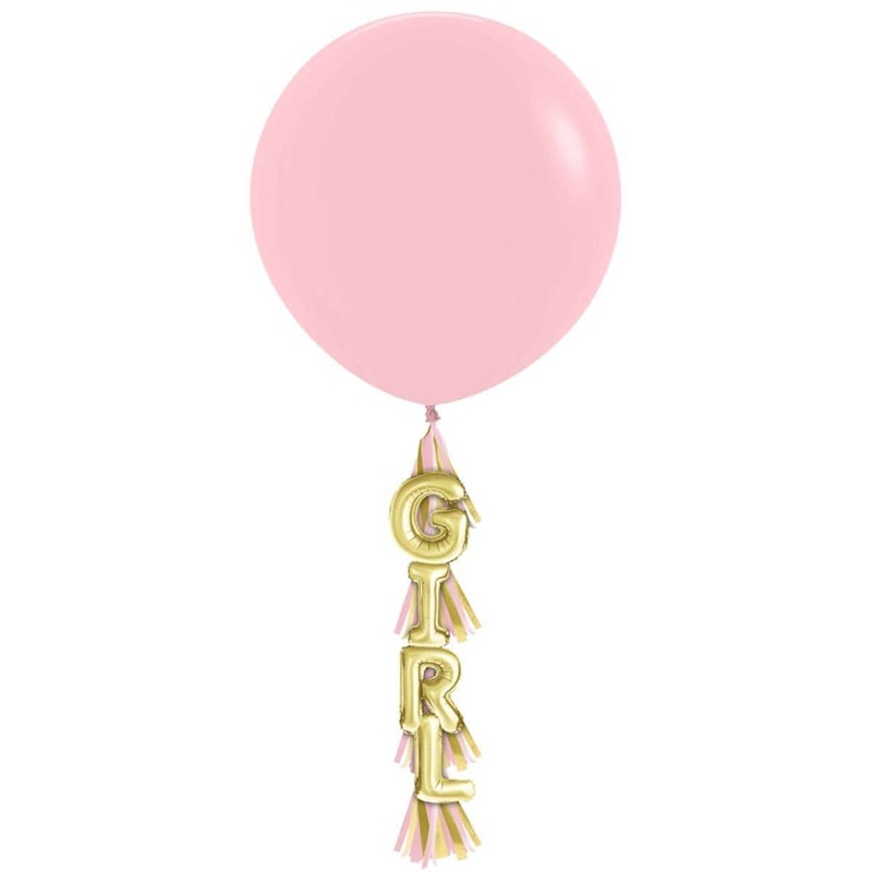 Girl Latex Balloon With Tassel