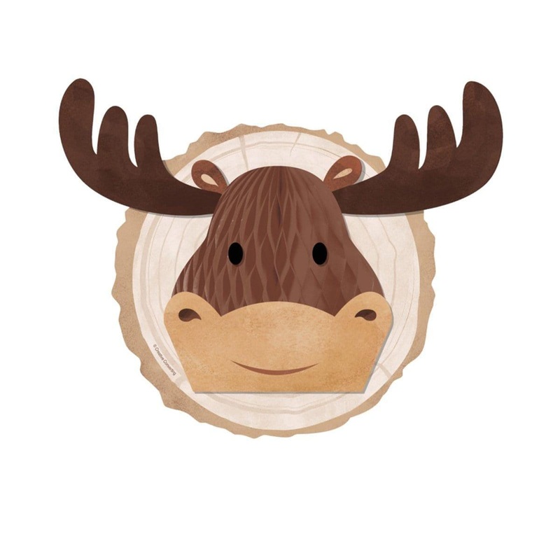 Moose Buffalo Plaid Cutout