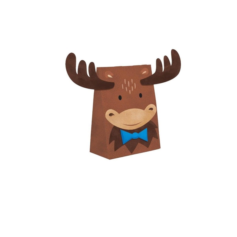 Moose Buffalo Plaid Treat Bag