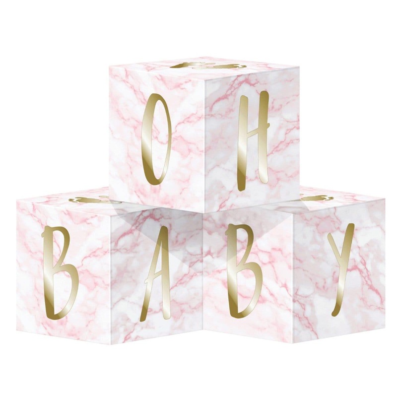 Oh Baby Marble Pink Centerpiece