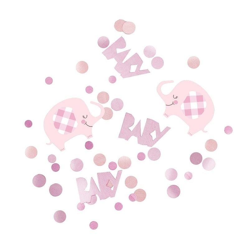 Pink Floral Elephant Confetti