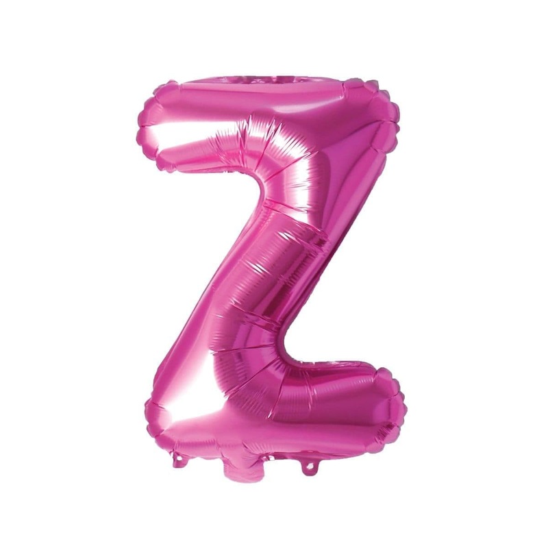 Pink Letter Z Foil Balloon, 16 Inches