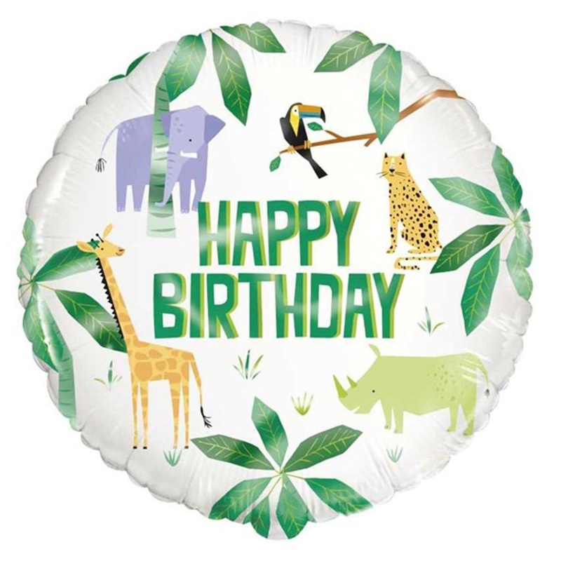 Safari Animals, Foil Balloon, 18 Inches