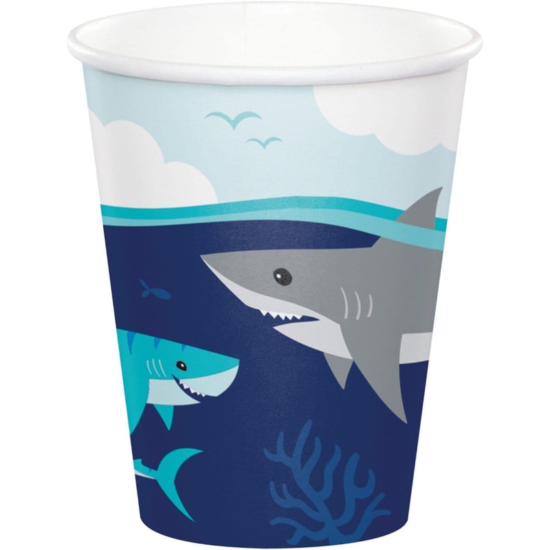 Shark Party Cups 9 Oz., 8 Count