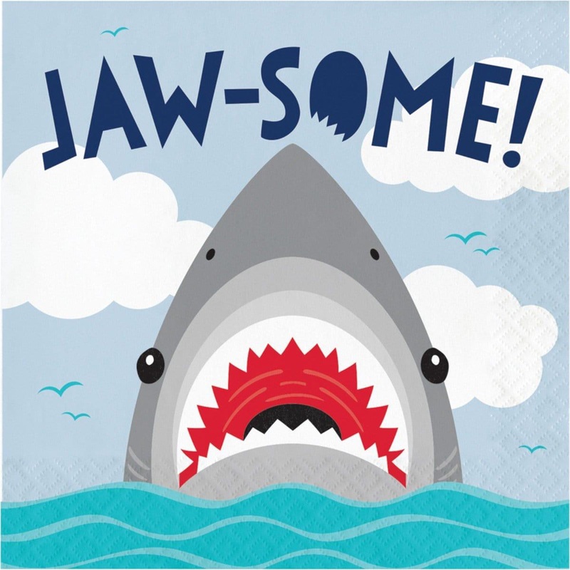 Shark Party Lunch Napkins, 16 Count