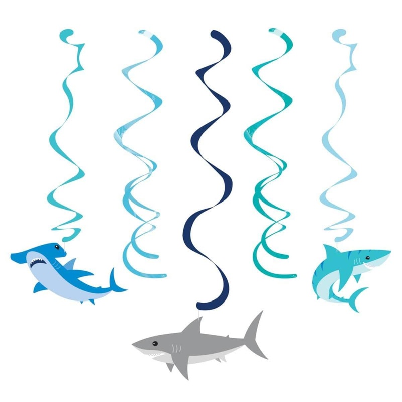 Shark Party Swirl, 5 Count