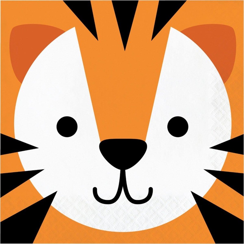 Tiger Lunch Napkins, 16 Count