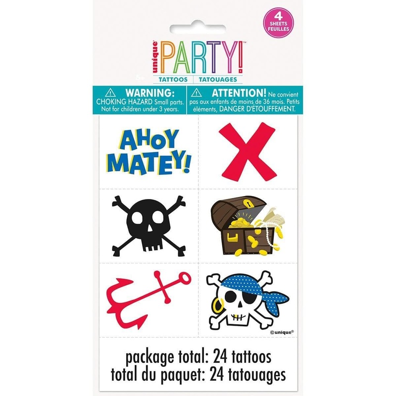 Ahoy Pirate Tattoo, 24 Count