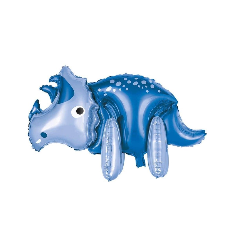 Blue & Green Dinosaur Foil  Balloon Centerpiece, 34.5 inches