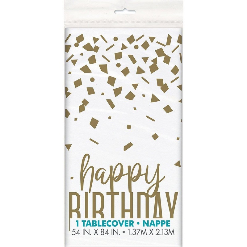 Gold Confetti Birthday Tablecover