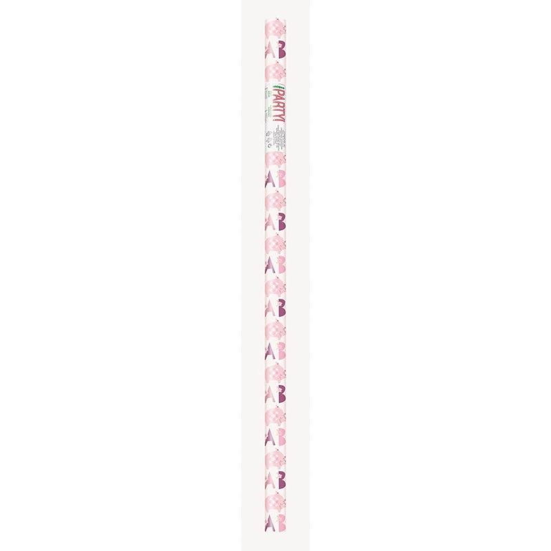 Pink Floral Elephant Gift Wrap Roll