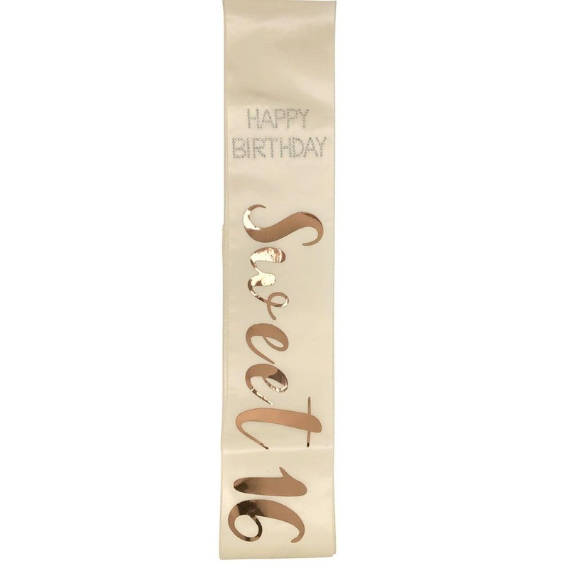 16th Birthday Sash Rose Gold