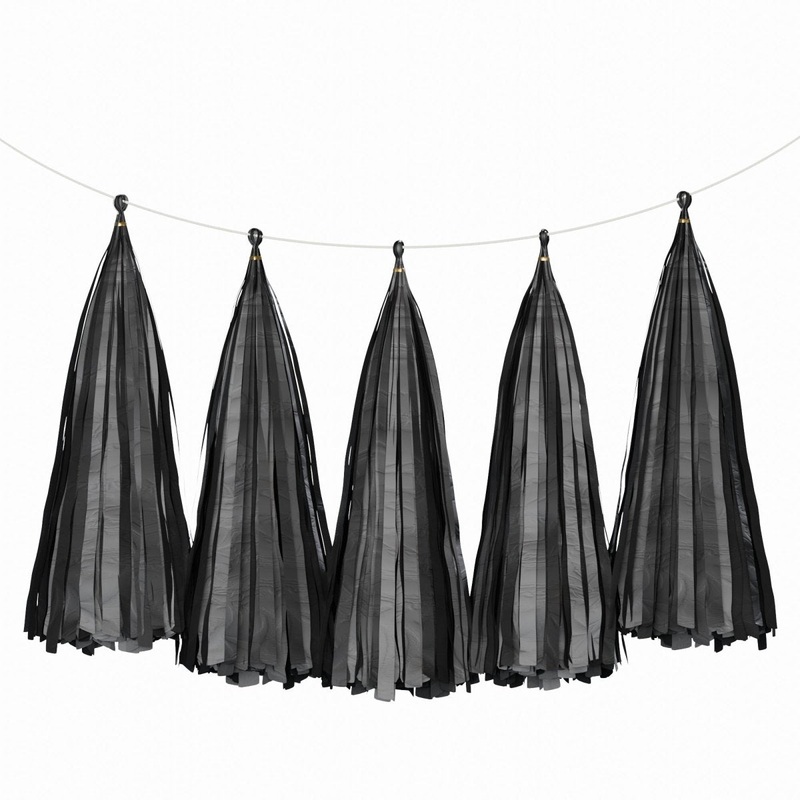 Black Tassel Garland, 5 Count