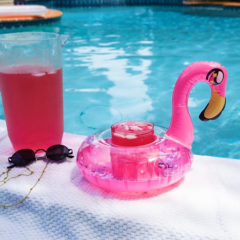 Glitter Flamingo Drink Float, 2 Count