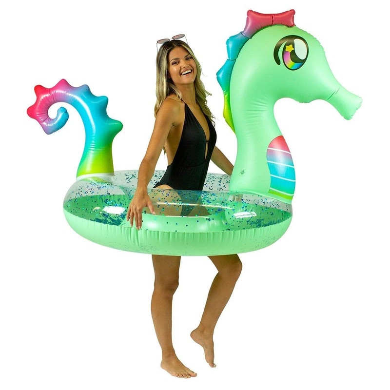 Glitter Seahorse Pool Tube