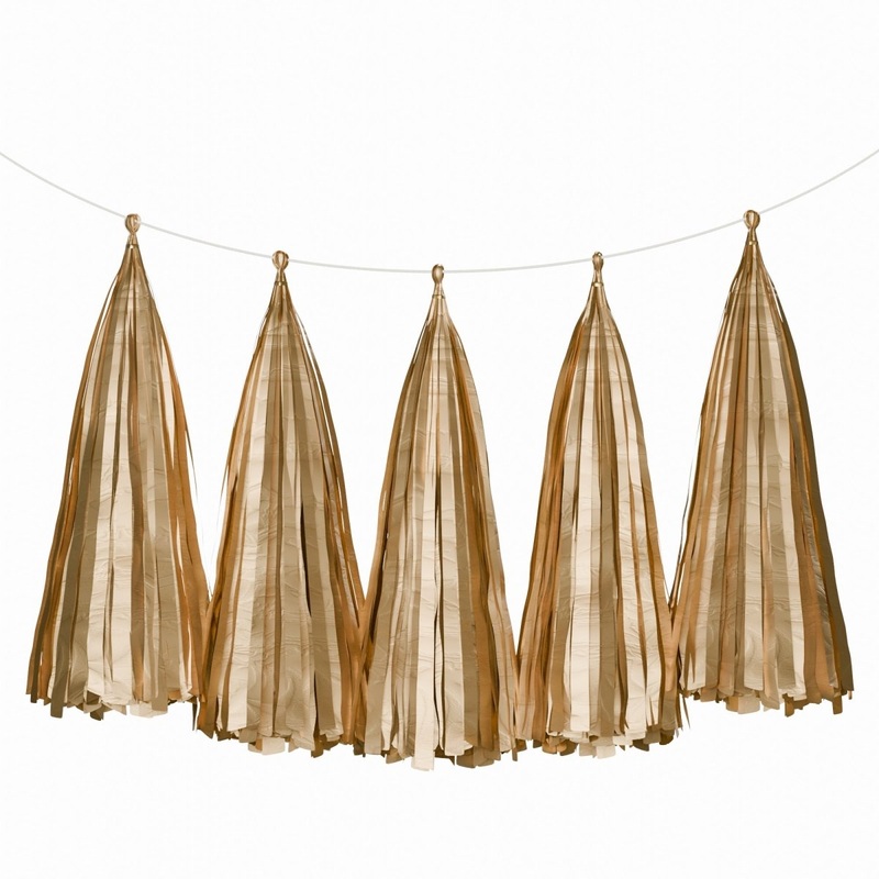 Gold Tassel Garland, 5 Count