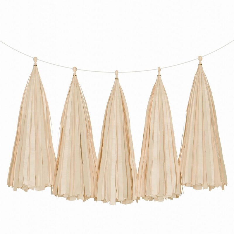 Kraft Tassel Garland, 5 Count