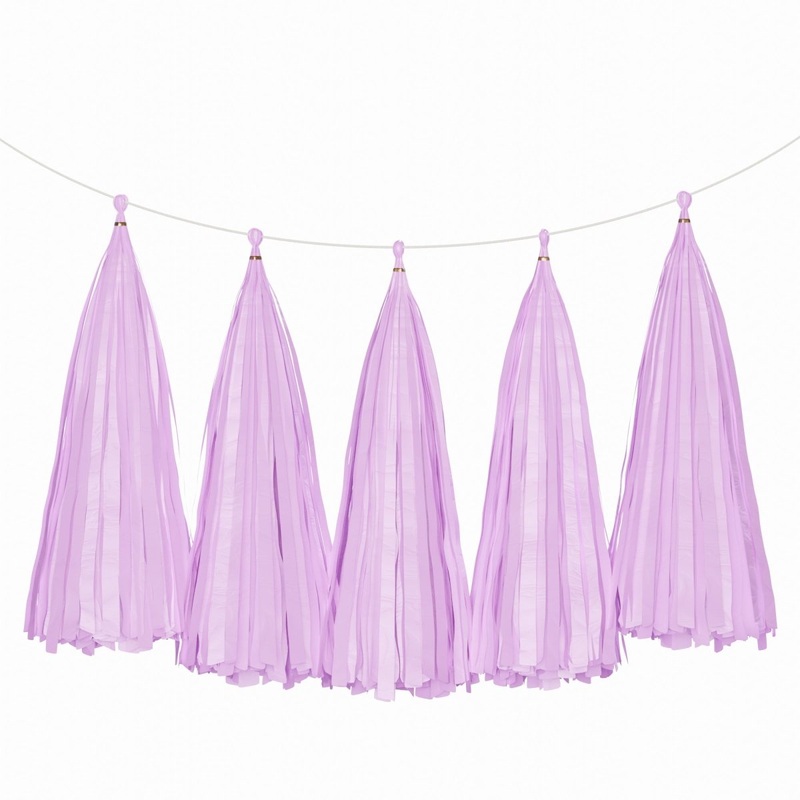 Lilac Tassel Garland, 5 Count