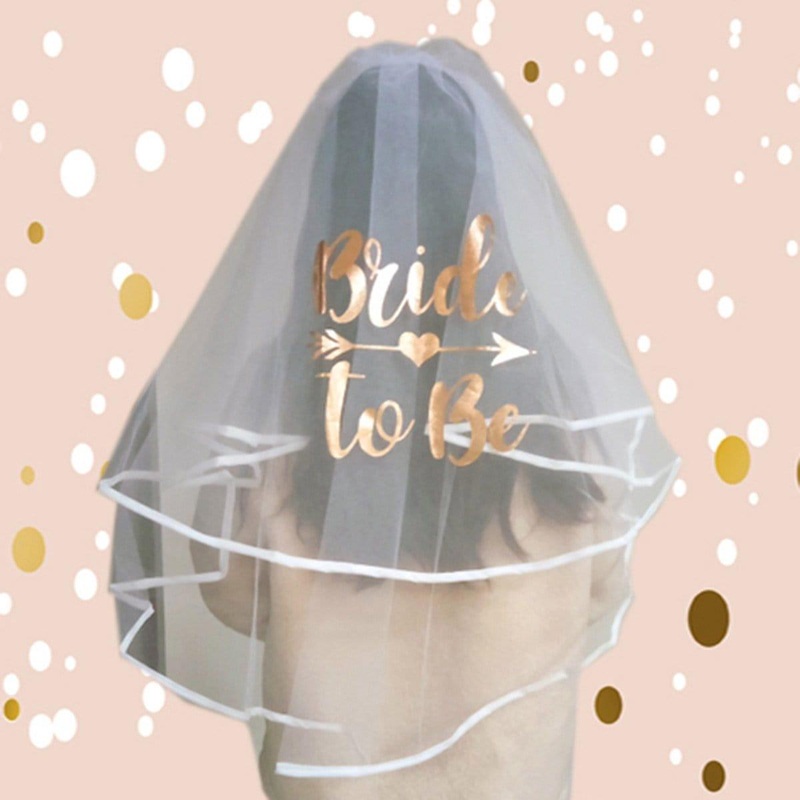 Luxury Bride To Be Printed Veil