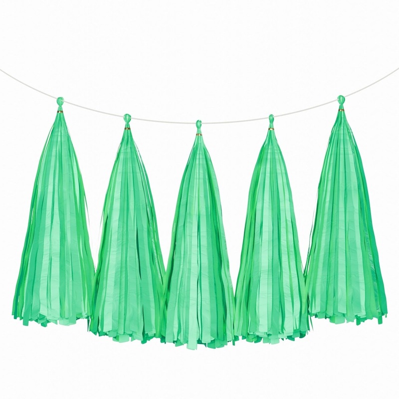 Mint Green Tassel Garland, 5 Count