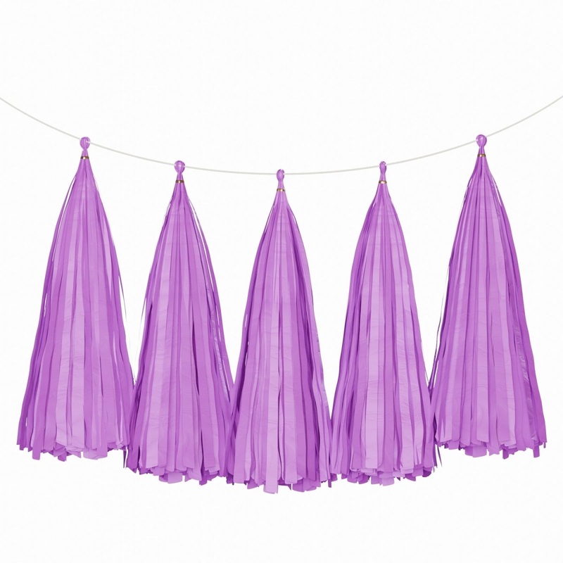 Purple Tassel Garland, 5 Count
