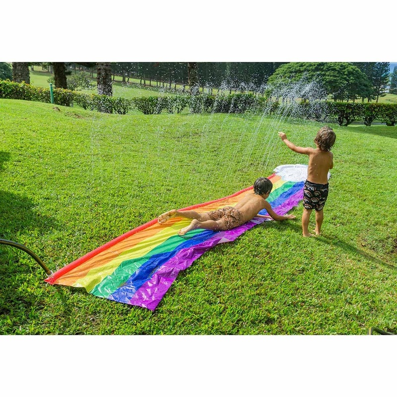 Rainbow Backyard Water Slide