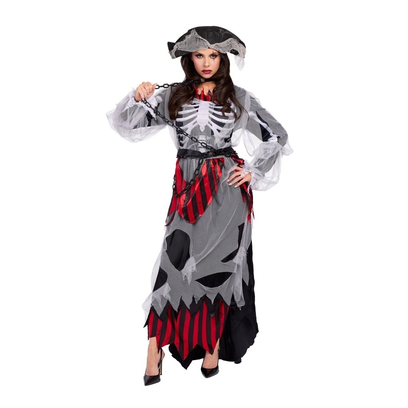 Cursed Pirate Costume for Adults, Dress and Hat S/M