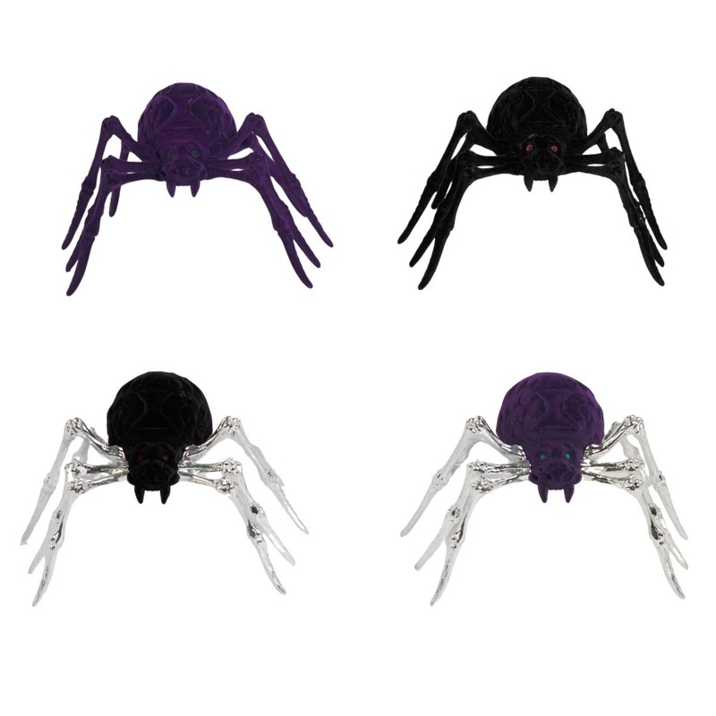 Flocked Spider Skeleton, Assortment, 1 Count