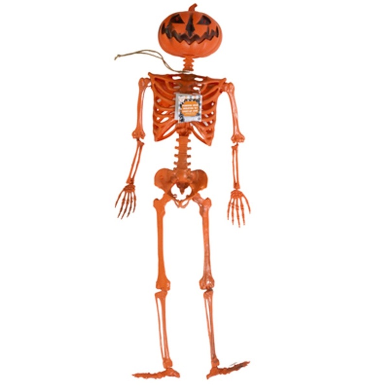Light-Up Hanging Orange Skeleton, 36 Inches, 1 Count