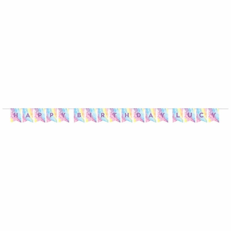 Tie Dye Party customizable banner