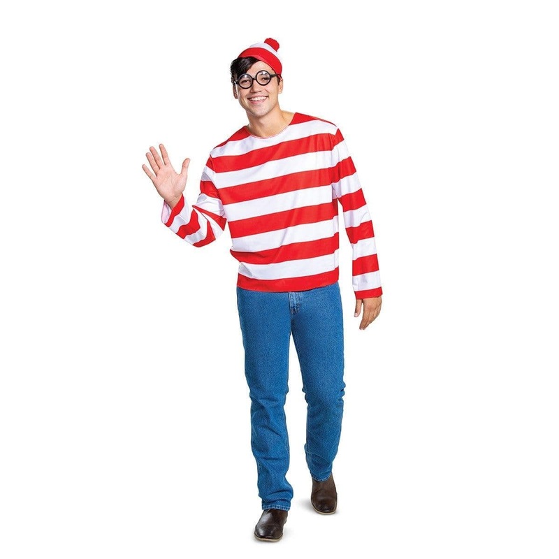 Waldo Classic Costume for Adults, Where's Waldo M