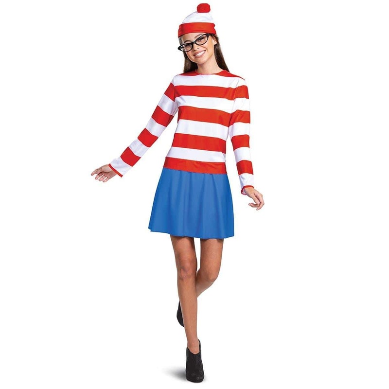 Wenda Classic Costume for Adults, Where's Waldo S