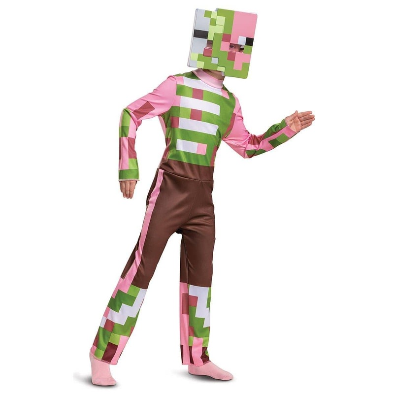 Zombie Pigman Costume for Kids, Minecraft S