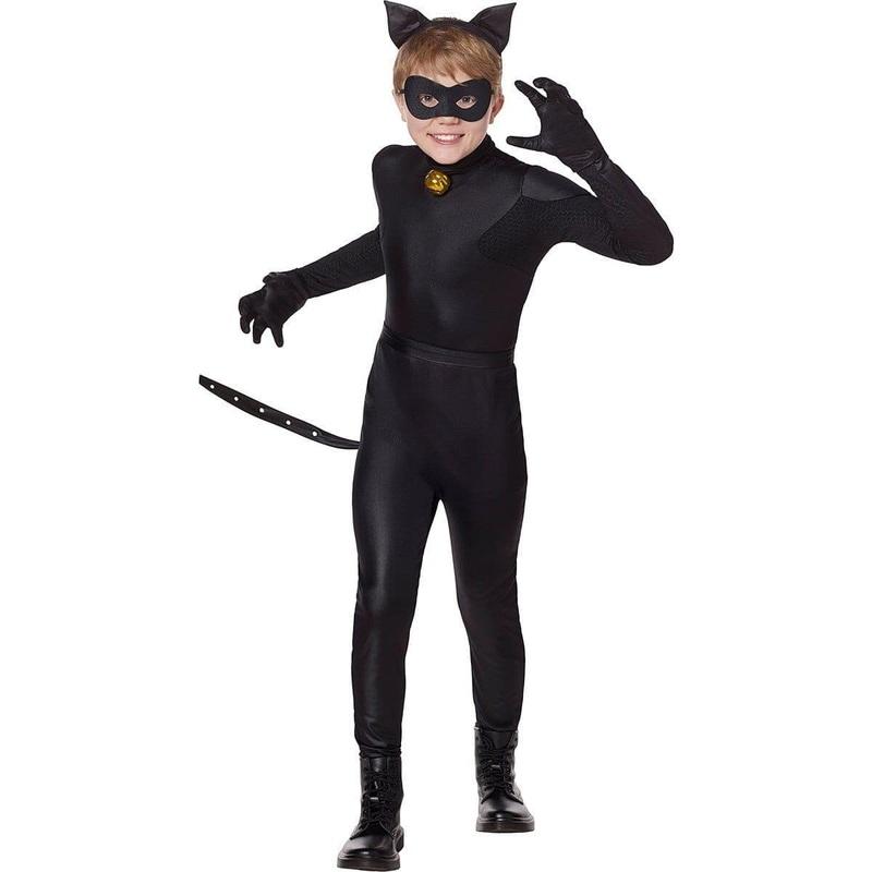 Cat Noir Costume for Kids, Miraculous: Tales of Ladybug and Cat Noir S