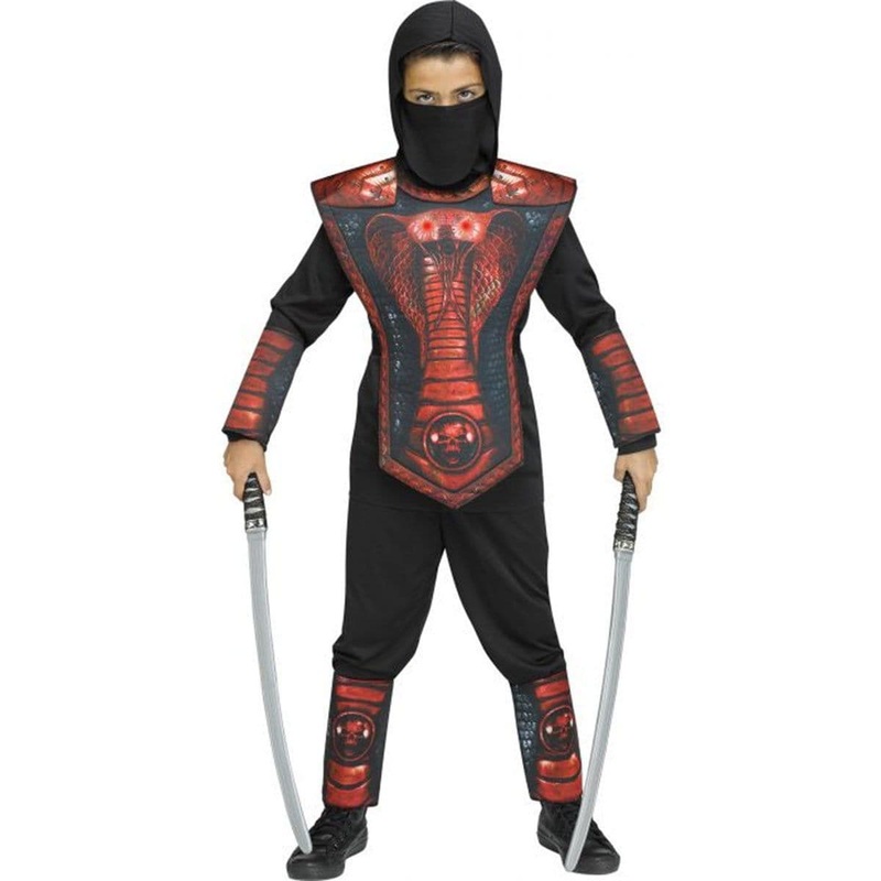 Cobra Ninja Red Costume for Kids M