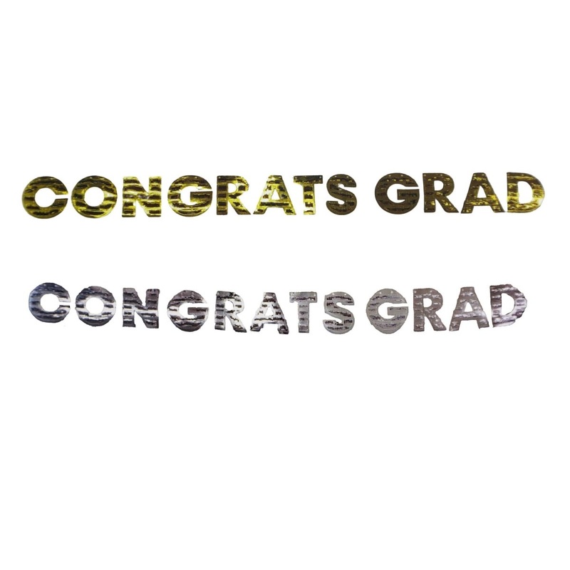 Congrats Grad Banner, 108 Inches, Assortment, 1 Count
