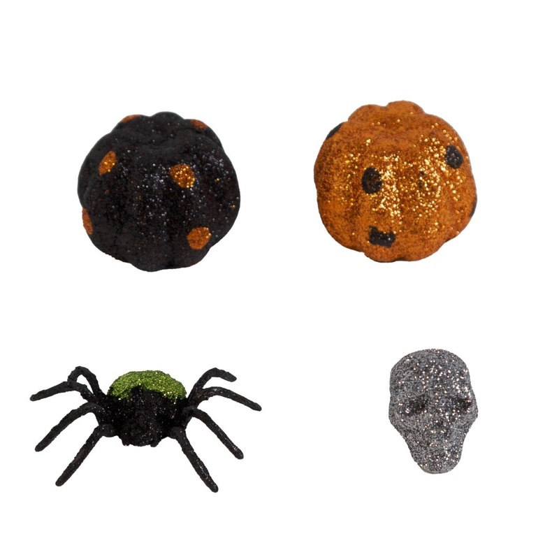 Mini Foam Halloween Glitter decor, Assortment, 1 Count